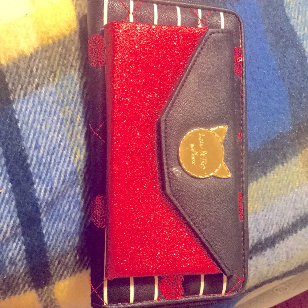 Betsy Johnson Red and Black wallet